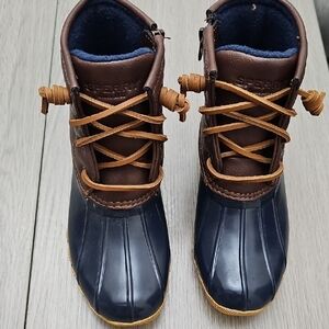 Sperry Kids Dark Blue and Brown Boots